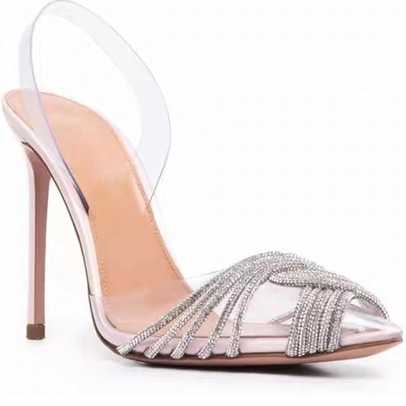 Aquazzura Shoes - AQUAZZURA Gatsby 105 Slingback Bridal Heel
